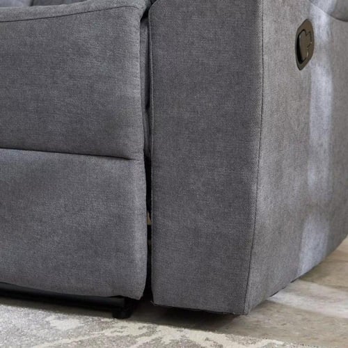 كنبة استرخاء فليكس بمقعد واحد قماش لون رمادي بأرجل...