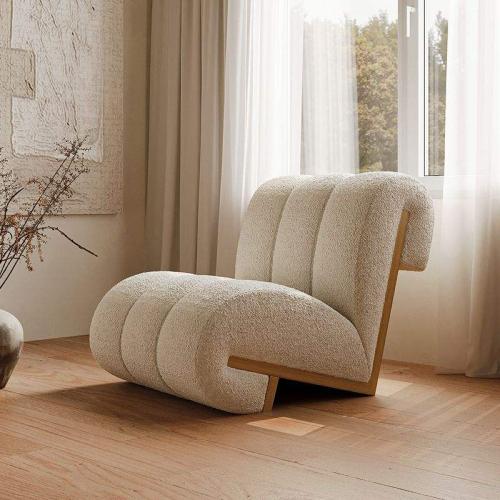 كرسي استرخاء بوكليه بتصميم سحابي ناعم من فالين لون...