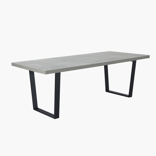 طقم طاولة سفرة بتصميم U خشب هندسي مع 8 كراسي قماش...