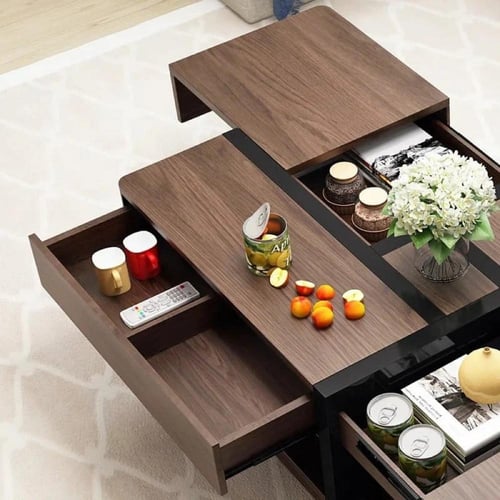 طاولة قهوة نورايا خشب سمارت لون بني مقاس 130x75x40...