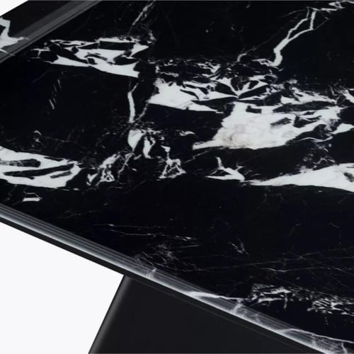 طقم طاولة قهوة تورڤيلّي قطعتين بسطح حجري لون اسود...