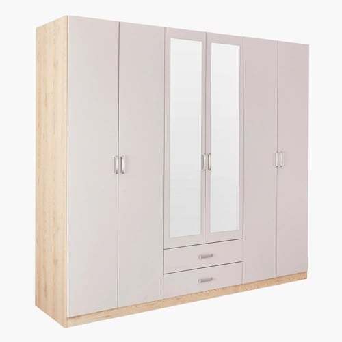 دولاب ملابس لازيو 6 أبواب مع أدراج و مرايا مقاس 24...