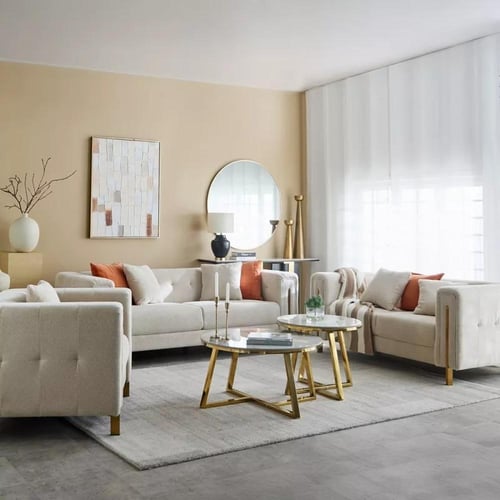 كنبة قماشية مقعدين مع وسادتين إن إكس تي من هاكس