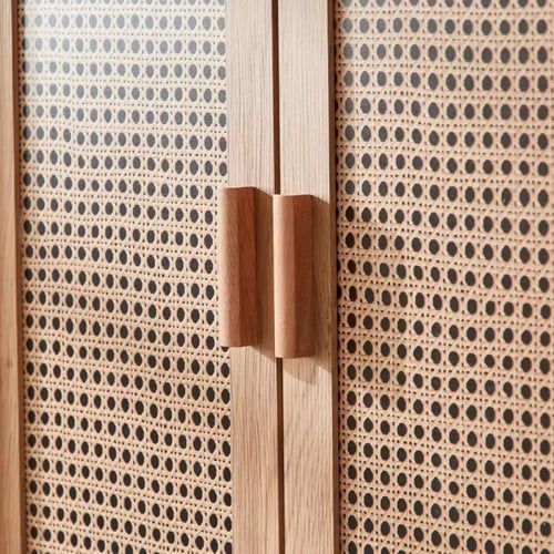 خزانة احذية چاڤا 3 أبواب راتان و 8 رفرف من خشب هند...