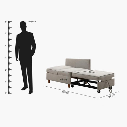 كنبة سرير متعددة الوضعيات مقعدين من ستوديو