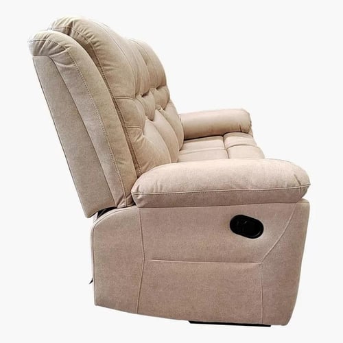 كرسي استرخاء فورما من الجلد الصناعي لون بيج 3 مقاع...