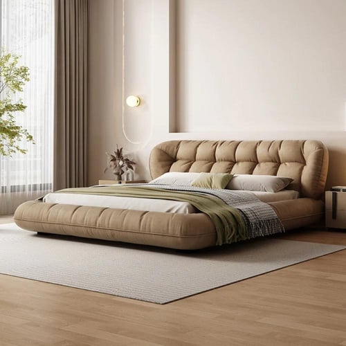 سرير بظهر منجد من الاسفنج و الكتان من ستار مودرن