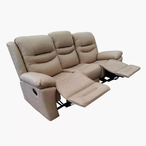 كرسي استرخاء فورما من الجلد الصناعي لون بيج 3 مقاع...