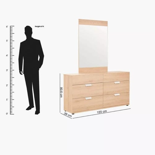 طقم غرفة نوم كينج 5 قطع من أدمونتون - 180x200 سم