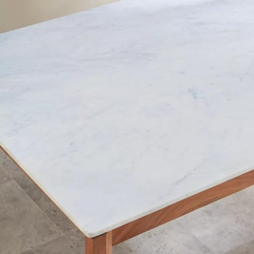 طاولة سفرة مستطيلة 8 كراسي بسطح رخام طبيعي و هيكل...