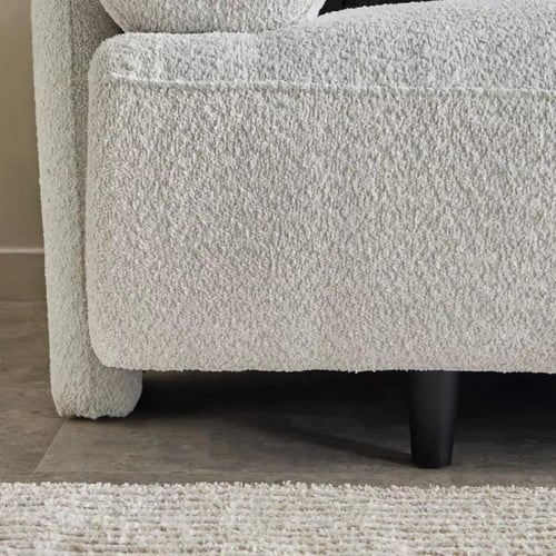 كنبة سيرينا 3 مقاعد و5 وسائد قماش بوكلية لون رمادي...