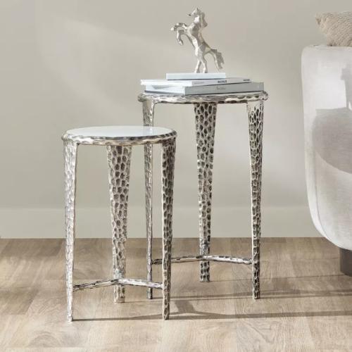 طقم طاولة من قطعتين بسطح من الرخام الأصلي قاعدة مع...