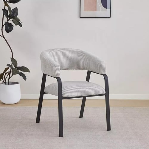 طقم طاولة سطح أحجار متكلسة مقعدين قماش لون رمادي ب...