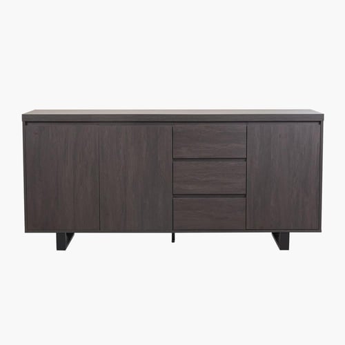 طقم طاولة سفرة بتصميم A خشب هندسي مع 6 كراسي قماش...