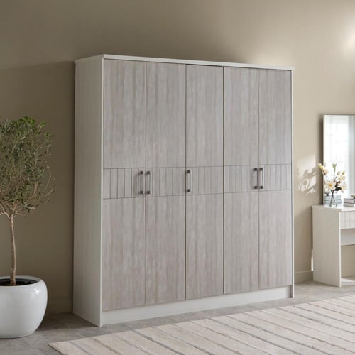 دولاب ملابس ليفربول خشب ب 5 أبواب مقاس 207x55x191...