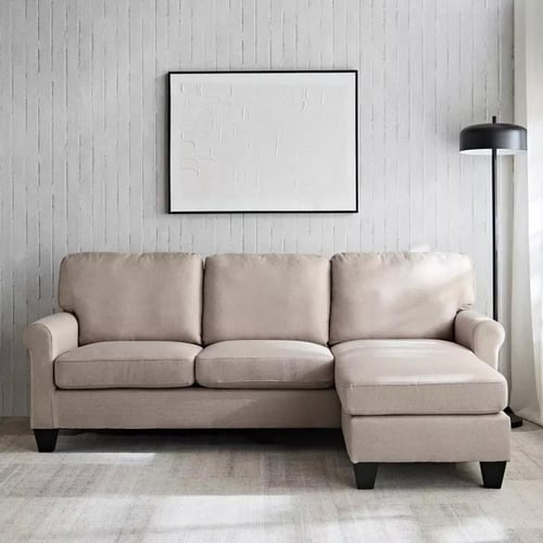 كنبة زاوية كازا مودرن على الناحيتين 3 مقاعد قماش م...