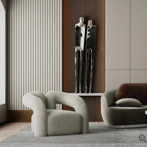 كرسي استرخاء بوكليه بتصميم منحني فاخر لورنس مقاس 8...