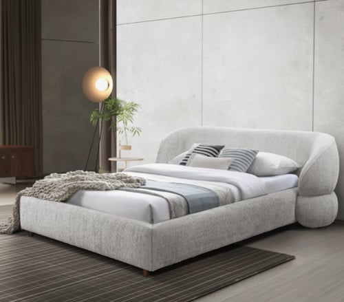 سرير كارمن منجد بقماش شانيل بيج فاخر