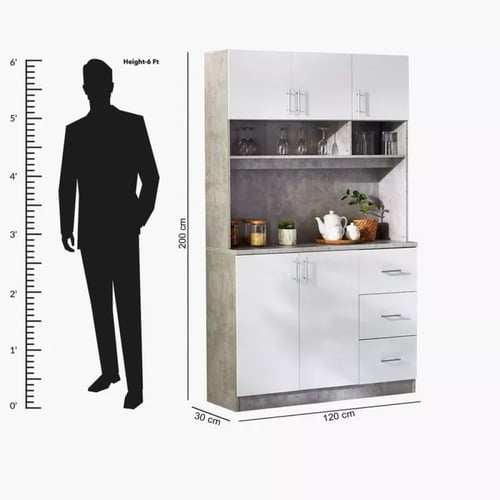 ركن قهوة دوراتا 5 أبواب و 3 ادراج و 7 رفوف خشب هند...