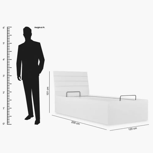 سرير توين نوريفا بمساحة تخزين هيدروليك من الخشب ال...