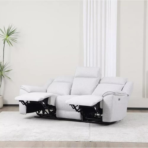 كنبة استرخاء مارڤييرا قماش لون رمادي فاتح 3 مقاعد...