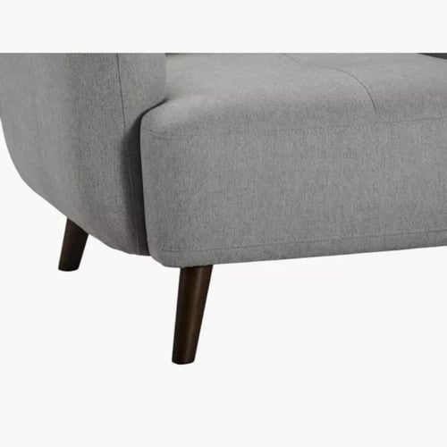 كنبة سوريلا 3 مقاعد قماش لون رمادي بارجل خشب زان ل...