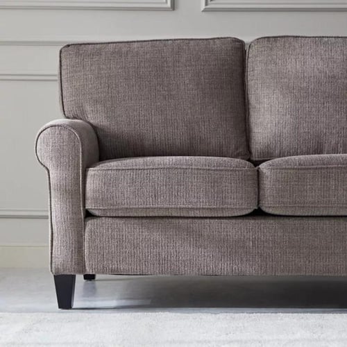 كنبة كاستيلّا 3 مقاعدة بوسادتين لون ابيض هيكل خشب...