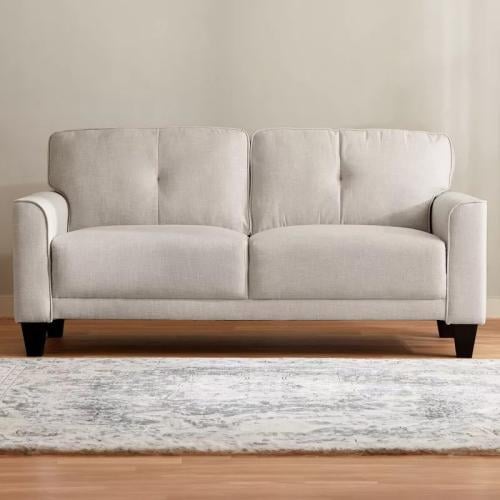 كنبة نيرولا مقعدين قماش لون بيج بارجل بلاستيك ميتن...