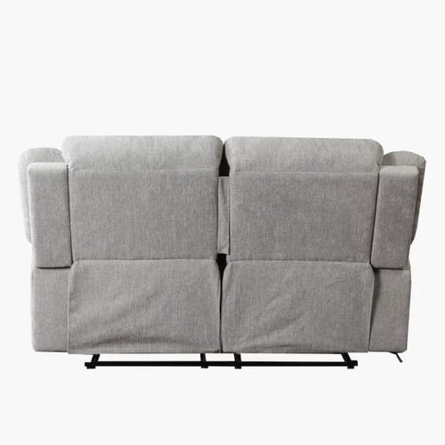 كنبة استرخاء لوزيرا قماش لون رمادي فاتح مقعدين قاب...