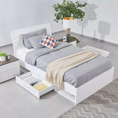 سرير مفرد بدرجين للتخزين من رالڤوراي- 120x200 سم