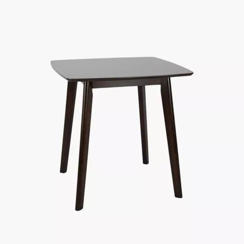 طقم طاولة سفرة مربعة خشب مطّاط 4 كراسي بني - من كا...