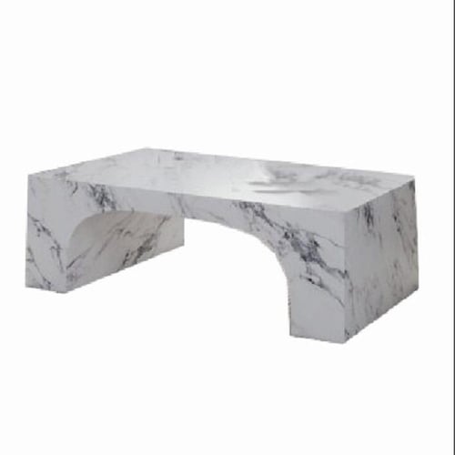 طاولة قهوة بديل الرخام موراتا - رمادي رخامي