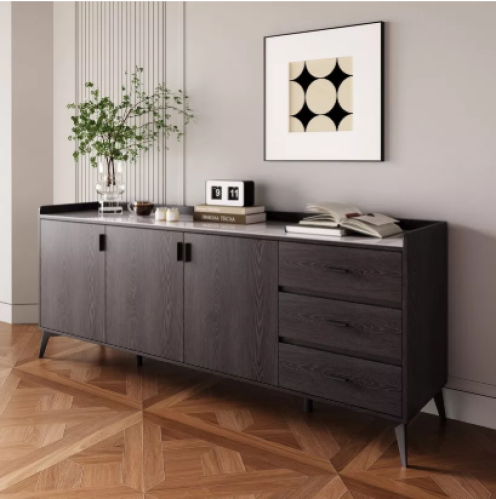 وحدة تخزين 3 أبواب و3 أدراج وسطح من الحجر الملبد م...