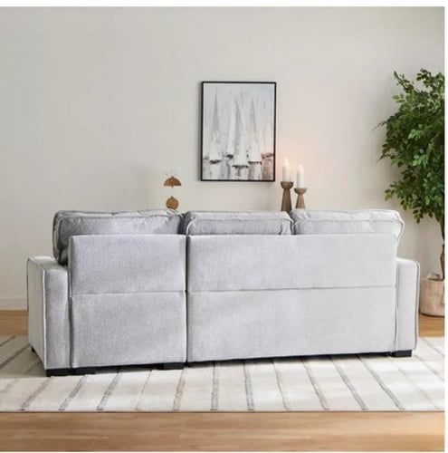 كنبة سرير زاوية ثلاثية قابلة للعكس بمساحة تخزين بي...