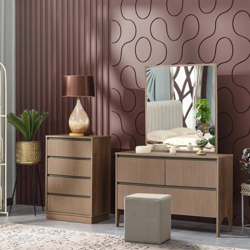 طقم غرفة نوم كينج 6 قطع من جينوفا - 180x200 سم