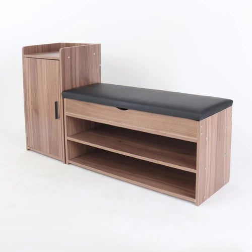 خزانة احذية إنترسمارت مع وسادة جانبيه لون اسود مع...