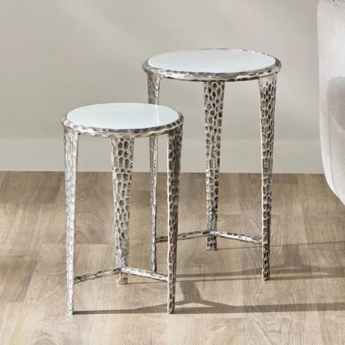 طقم طاولة من قطعتين بسطح من الرخام الأصلي قاعدة مع...