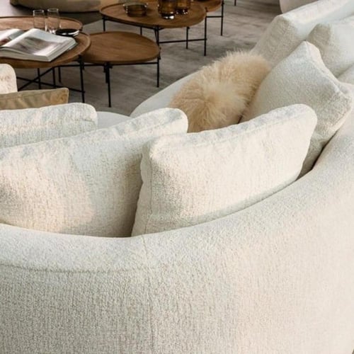 كنبة زاويه عصري كاترين على شكل حرف U -قماش بوكليه...