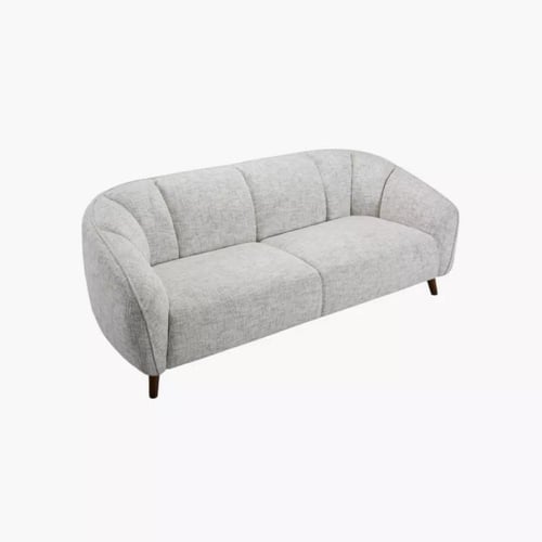 كنبة هانيا ثلاثة مقاعد قماش لون رمادي فاتح بارجل م...