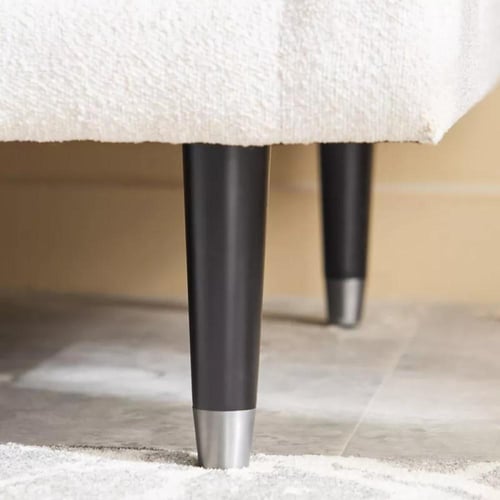 كنبة كاليستا بـ3 مقاعد قماش بوكليه لون كريمي و رما...