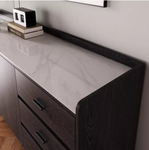 وحدة تخزين 3 أبواب و3 أدراج وسطح من الحجر الملبد م...