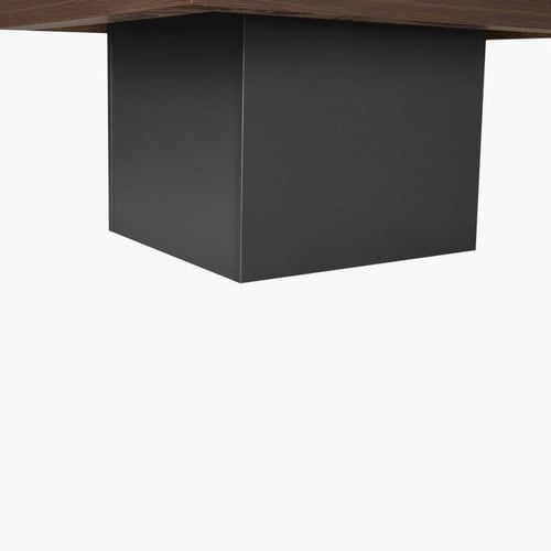 طقم طاولة سفرة مربعة من وينشستر لون بني و أسود - م...