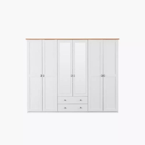 خزانة ملابس بـ6 أبواب ودرجين ومرآة نكست من زيلفينز...