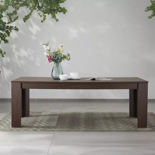 طاولة سفرة خشب طبيعي لون بني 8 مقاعد - من تريفينا