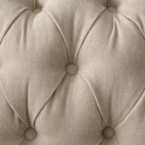 كنبة آريا 3 مقاعد مع وسادتين قماش مخملي لون بيج با...