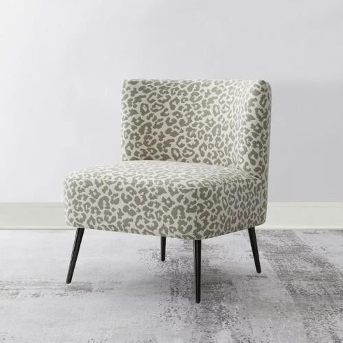 كرسي فردي قماش تايجر بأرجل معدن اسود من فيرونا