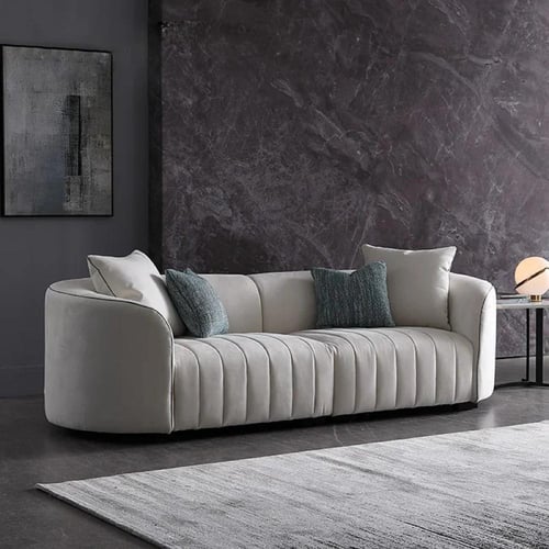 كنبة ثلاثية مخمل فاخرة بتصميم عصري من ايفان