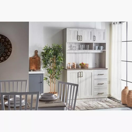 ركن قهوة خشب 5 أبواب ب 3 أدراج من أنجيليك لون بيج