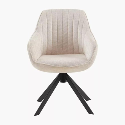 طقم طاولة شاي ليفيا مقعدين قماش بيج بأرجل معدن اسو...