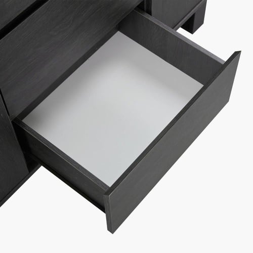 طقم طاولة سفرة بتصميم A خشب هندسي مع 8 كراسي قماش...